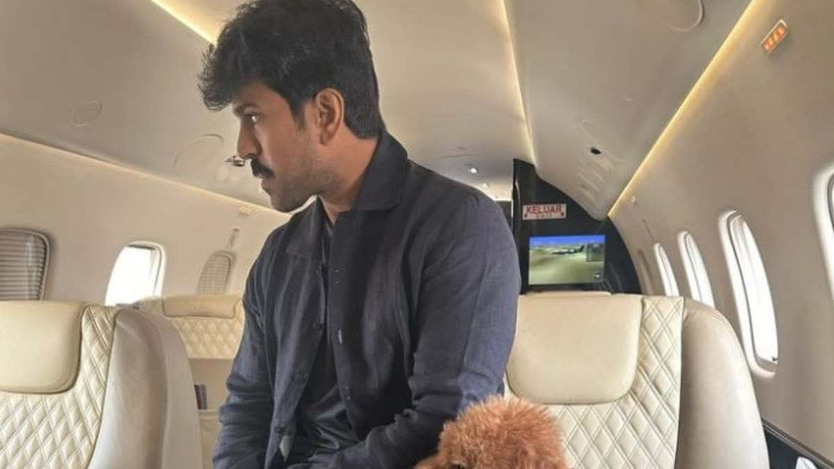 Ram Charan Turns Vacay Mode on and Shares Pic with Rhyme Aboard His Private Jet