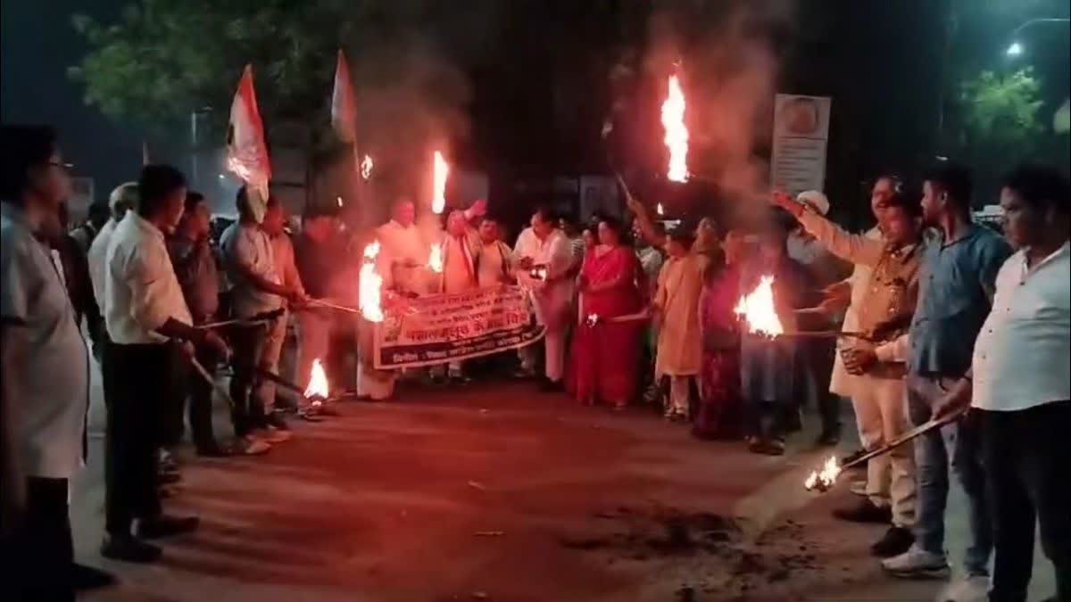 CONGRESS WORKERS MASHAL RALLY