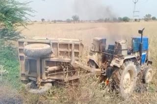 sheopur tractor bike accident