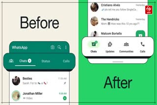 WhatsApp new navigation bar