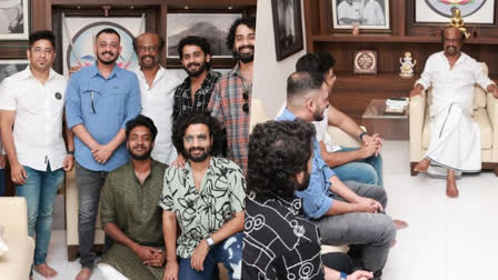 RAJINIKANTH INVITES MANJUMMEL BOYS  MANJUMMEL BOYS  RAJINIKANTH WITH MANJUMMEL BOYS  MANJUMMEL BOYS COLLECTION