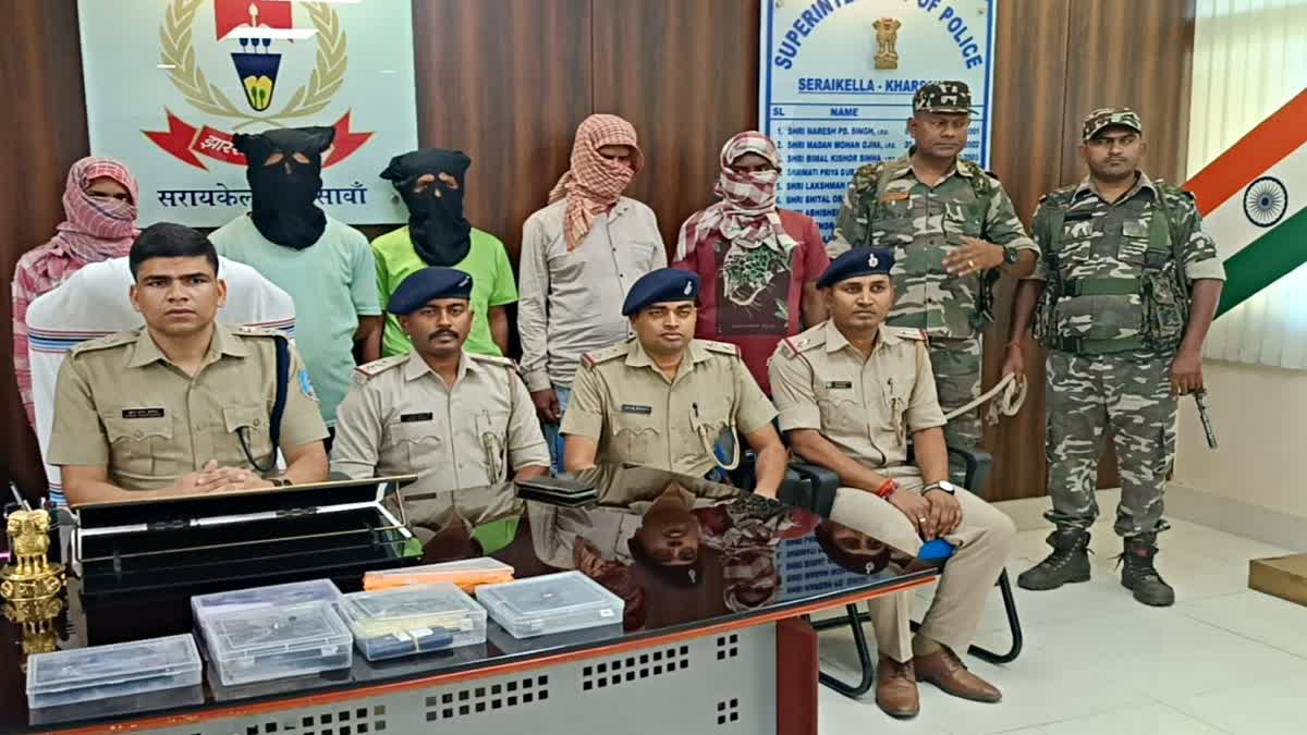 Five criminals demanding levy in name of Naxalite organization arrested in Seraikela Kharsawan
