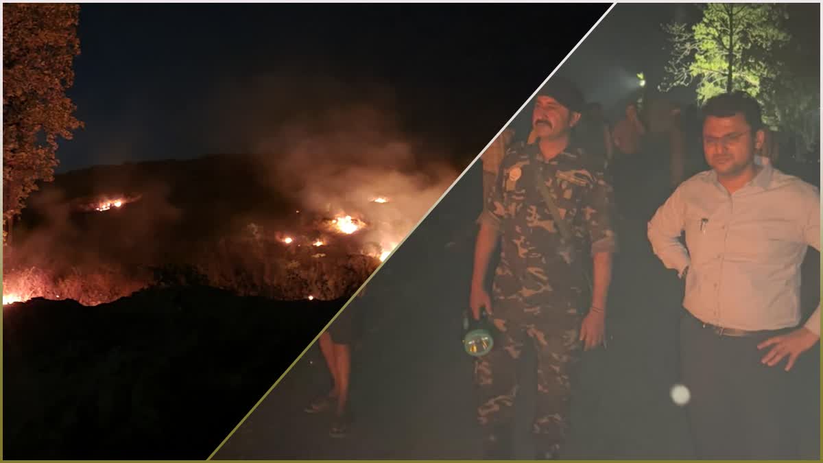 Fire broke out in Bhadua Hill of CCL in Giridih