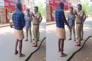 MOTOR VEHICLE DEPARTMENT  MAN DETAINED BY POLICE  OBSTRUCTING INSPECTION  മോട്ടോർ വാഹന വകുപ്പ്‌