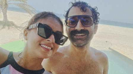 Fahadh Faasil with wife Nazriya