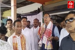 MP Pradyut Bordoloi slams BJP in between Panchayat election campaigning in Dhing