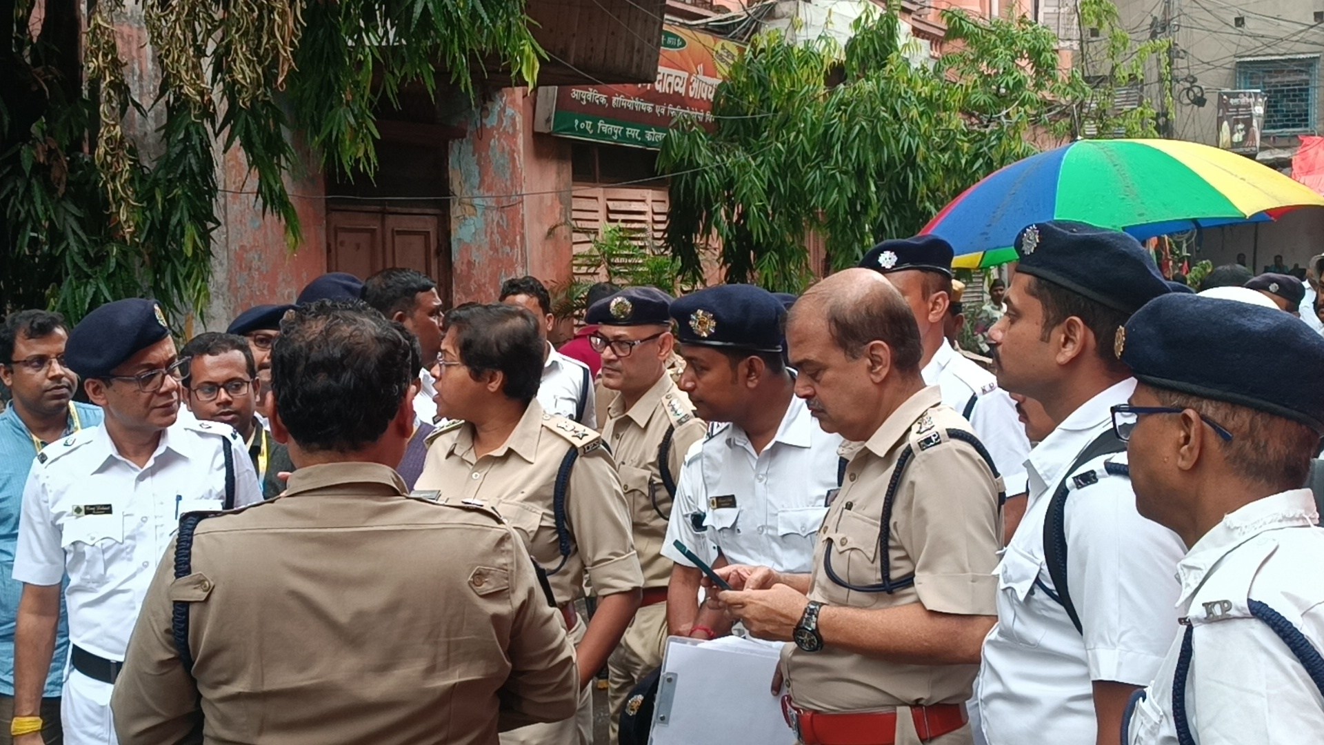 Senior police officials at the spot.