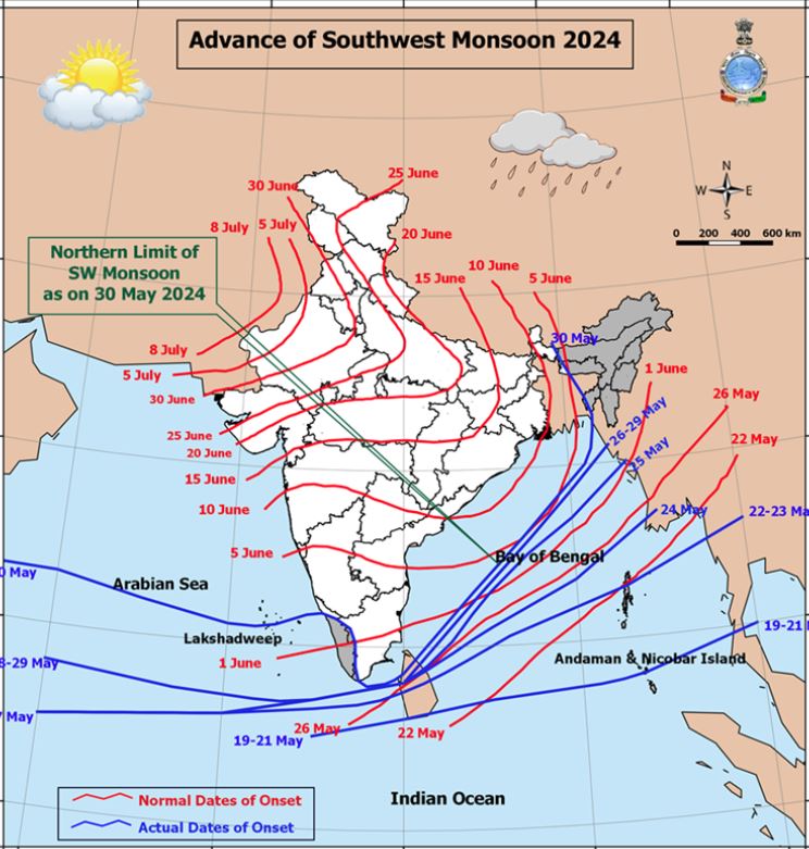Monsoon reaches Kerala know when monsoon will knock in Haryana NCR IMD Monsoon Tracker Rainfall prediction Weather Update Heat wave