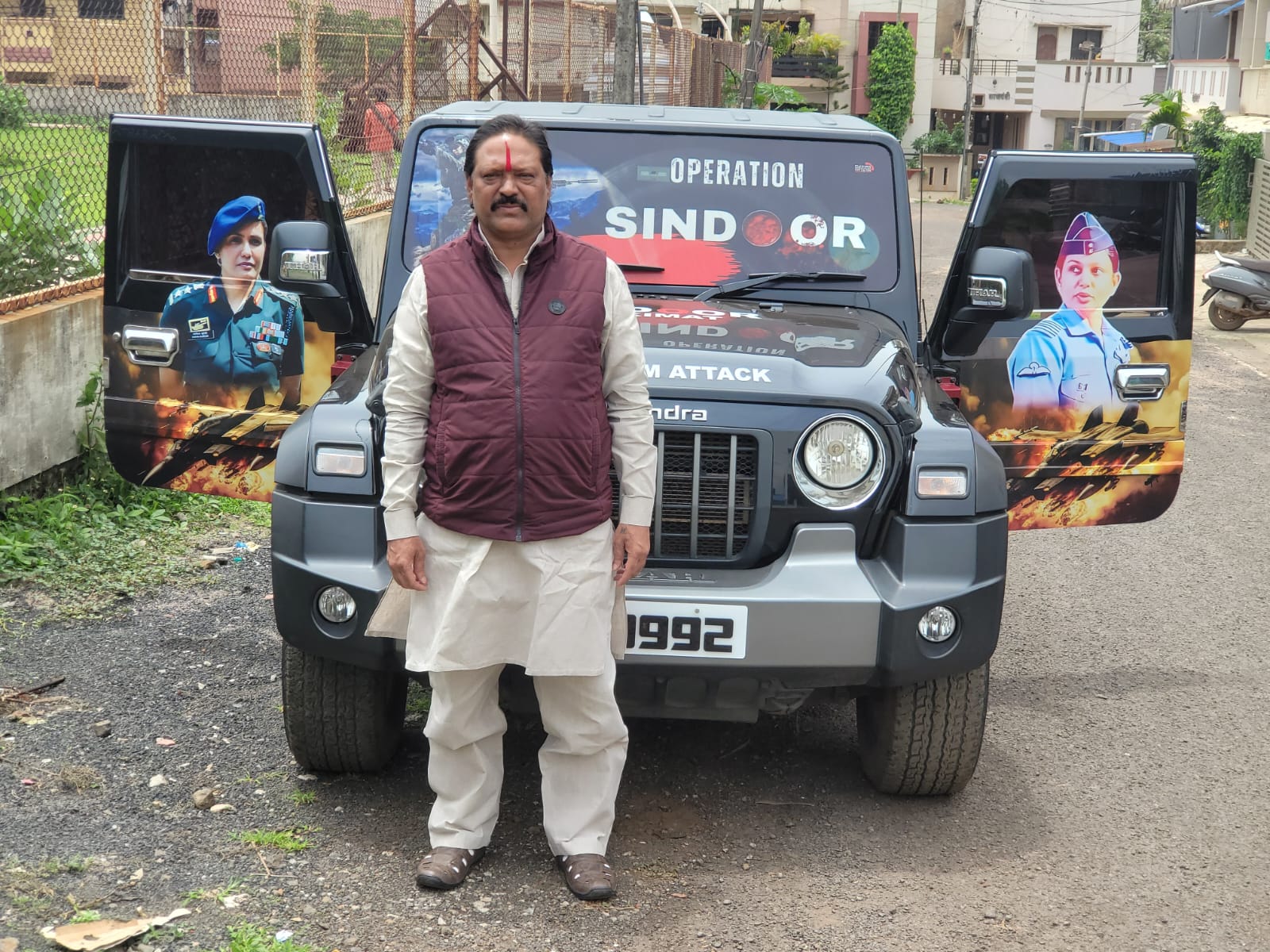 Operation Sindoor Sticker On Cars