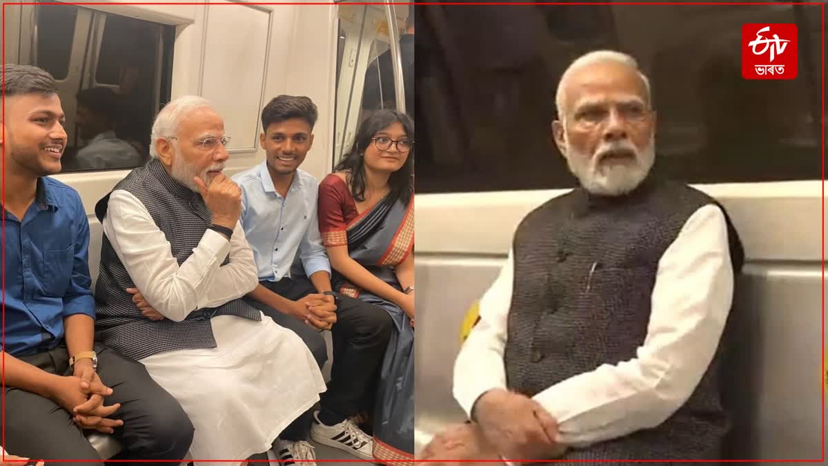 PM Narendra Modi in Delhi Metro