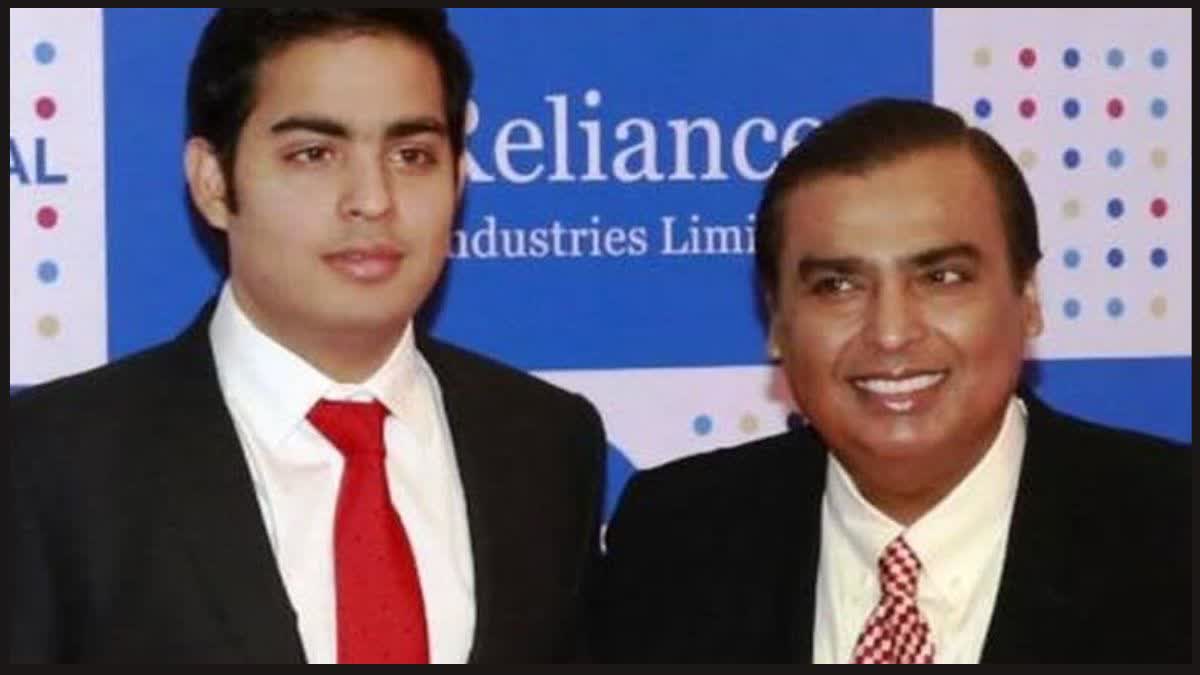 Mukesh Ambani and Aakash Ambani