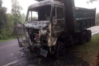 Vehicle Burnt In Bokaro