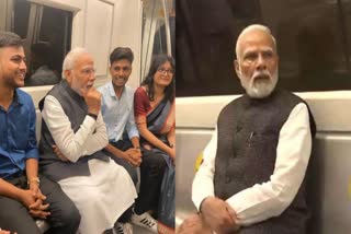 Modi Metro Travel  PM Narendra Modi surprises Delhiites  PM Narendra Modi travels in metro train  മോദിയുടെ മെട്രോ യാത്ര  ഡൽഹി സർവകലാശാല  ഡല്‍ഹി മെട്രോയില്‍ പ്രധാനമന്ത്രി  പ്രധാനമന്ത്രി നരേന്ദ്ര മോദി