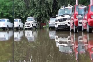 2 दिन की बारिश से सूरजपुर कलेक्ट्रेट बना तालाब