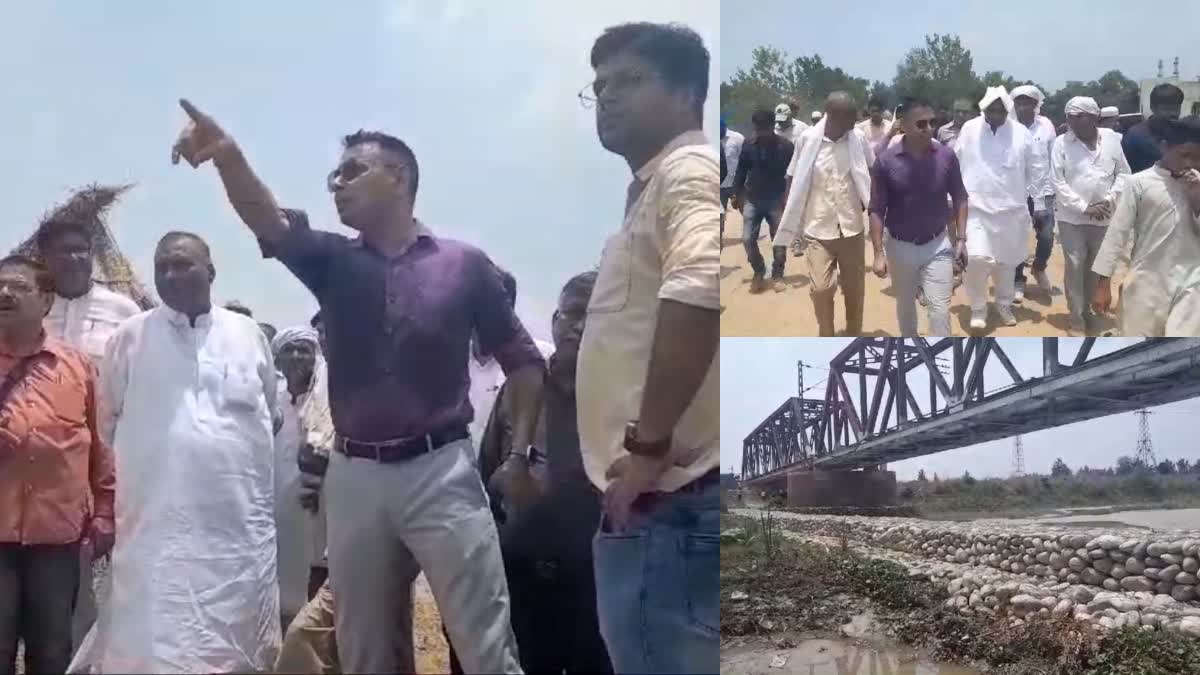 MLA and administration team inspected the embankment work