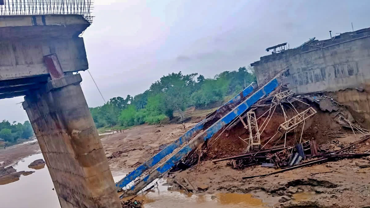 Under-Construction Bridge Collapses in Jharkhand's Giridih