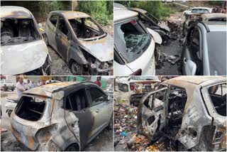 6 vehicles caught fire in Kullu