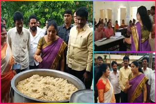 Minister_Sandhya_Rani_Inspects_Tribal_Girls_Ashram_School