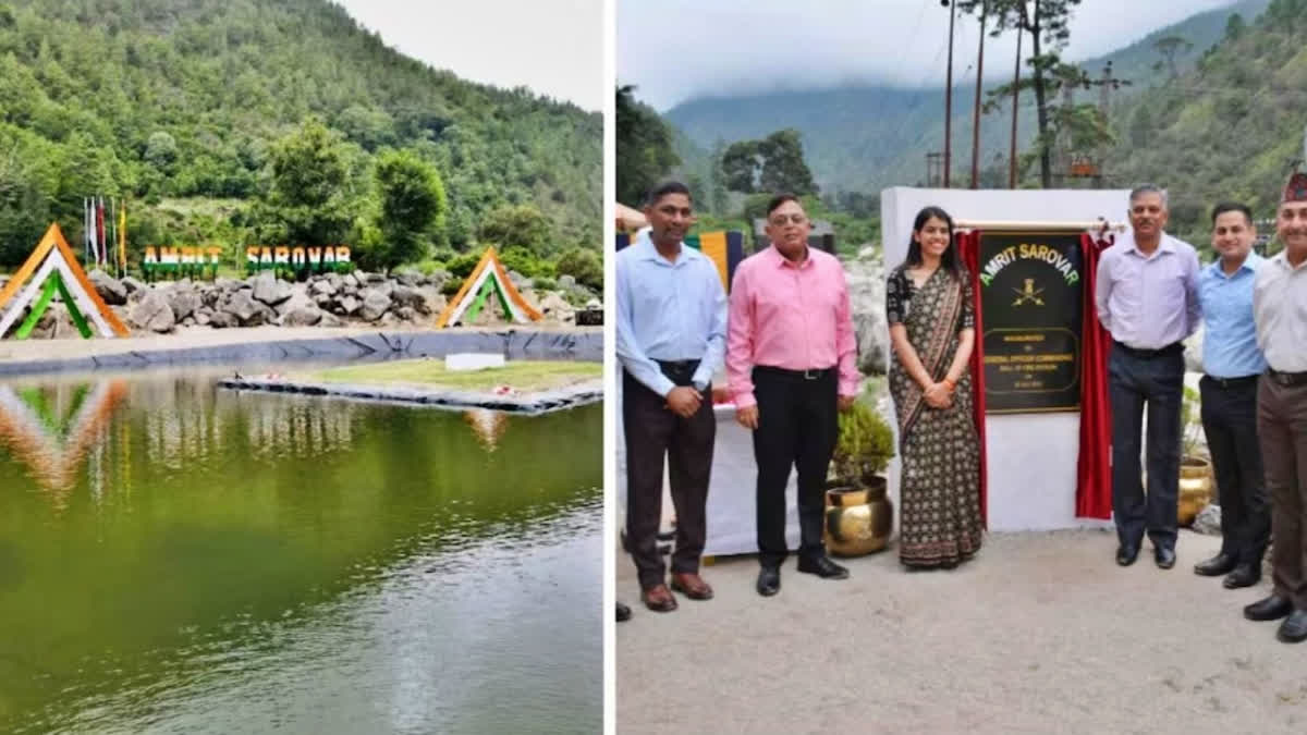 Taking forward the central government's initiative of Mission Amrit Sarovar, the Indian Army in a joint effort with the District Administration, West Kameng, dedicated the Amrit Sarovar at Tenga Valley, Arunachal Pradesh to the people of the area on Sunday