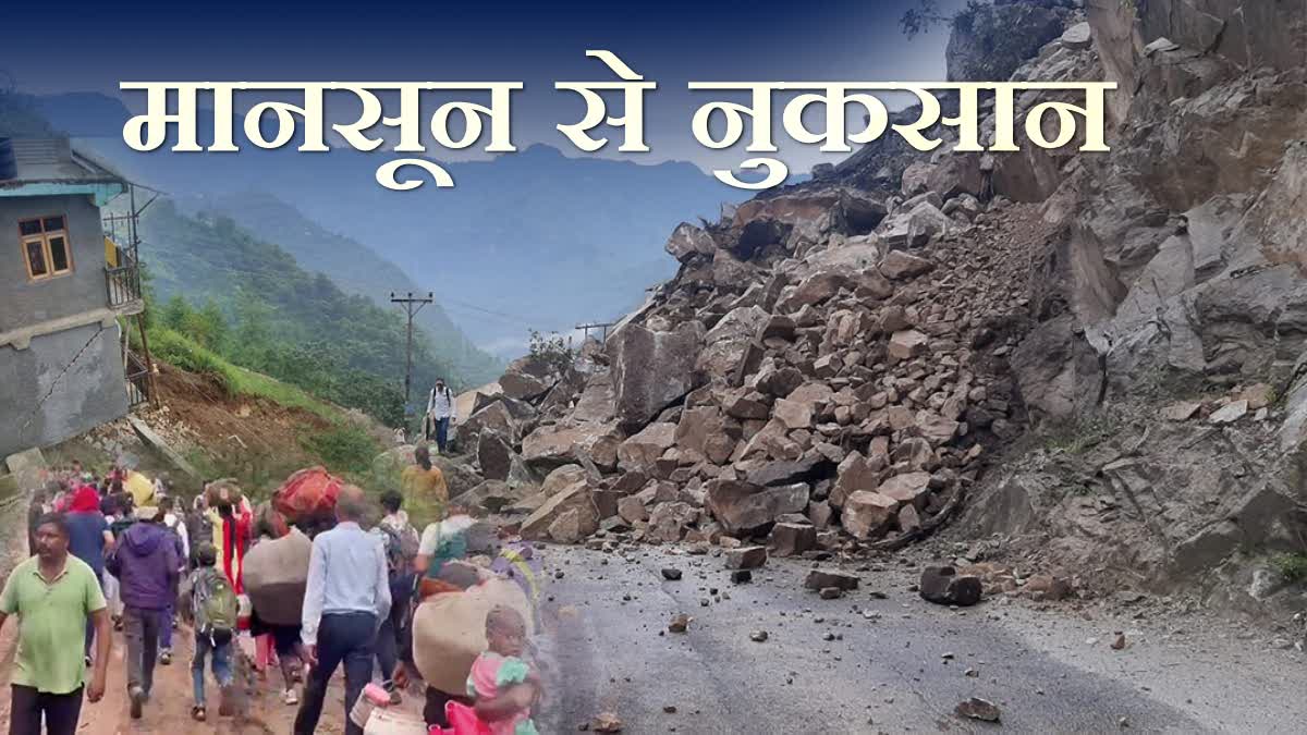 LOSS DUE TO HEAVY RAINS IN HIMACHAL