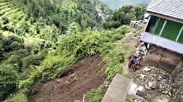 Landslide in Karsog.
