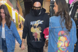 Deepika Padukone flaunts jacket with Ranveer Singh's face on it as she steps out with him post movie date to Rocky Aur Rani Kii Prem Kahaani
