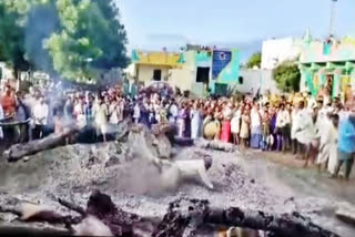 A man received grievous burn injuries after he fell into a pit of blazing hot coal while observing Ashoora, the 10th of Muharram month of the Islamic calendar on Saturday in Peddakottalapalli village in Vidapanakallu mandal of Anantapur district in Andhra Pradesh.