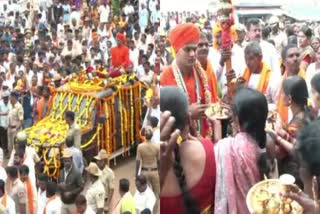 Prashant Devara gets grand welcome in Garaga village at dharwada