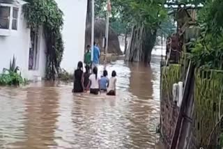 Flood like situation due to heavy rain