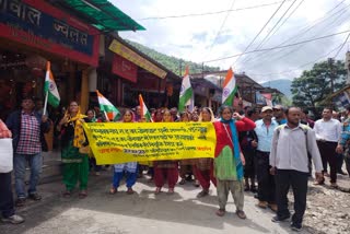 protest in Chamoli Nandanagar