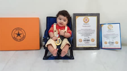 A six-month-old baby surprised everyone by winning the Nobel World Record. Pawankumar and Soumya Priya from Sastrinagar in Proddutur town of YSR Kadapa district have a son named Prajwal and a four-year-old daughter named Vineesha. Mother Soumya made it a habit of showing pictures of animals, fruits, vehicles, numbers, birds and vegetables to her son and used to tell their names to the toddler.