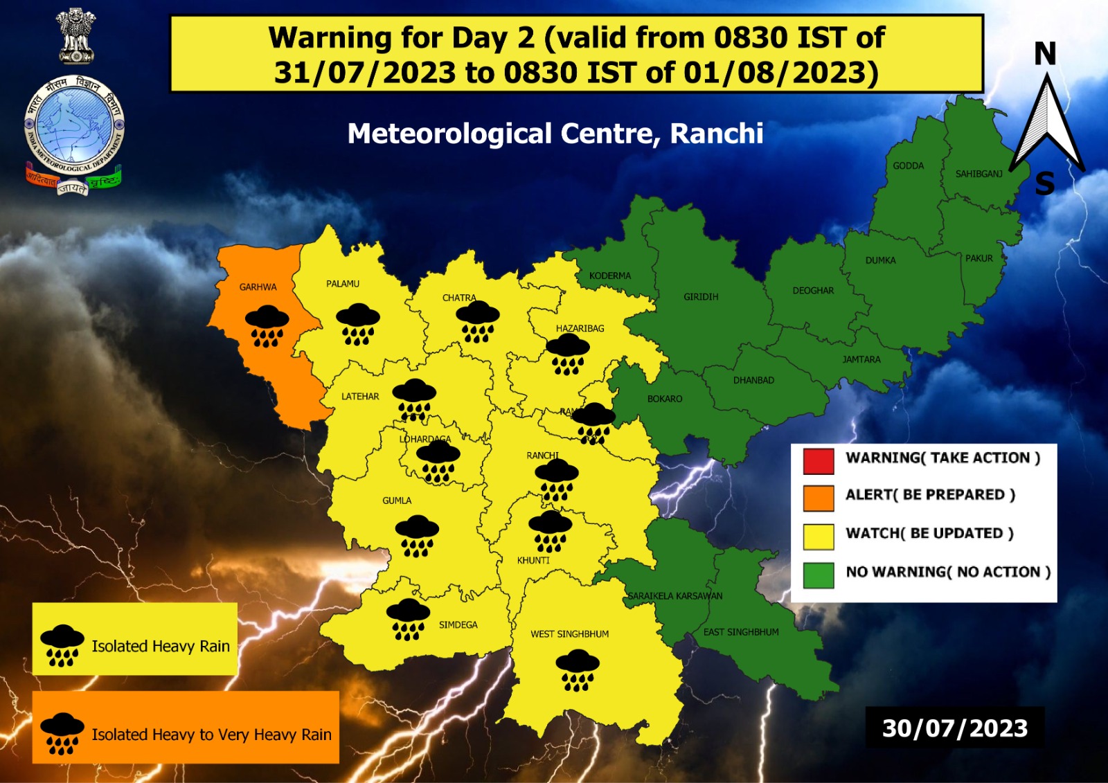 weather report Jharkhand