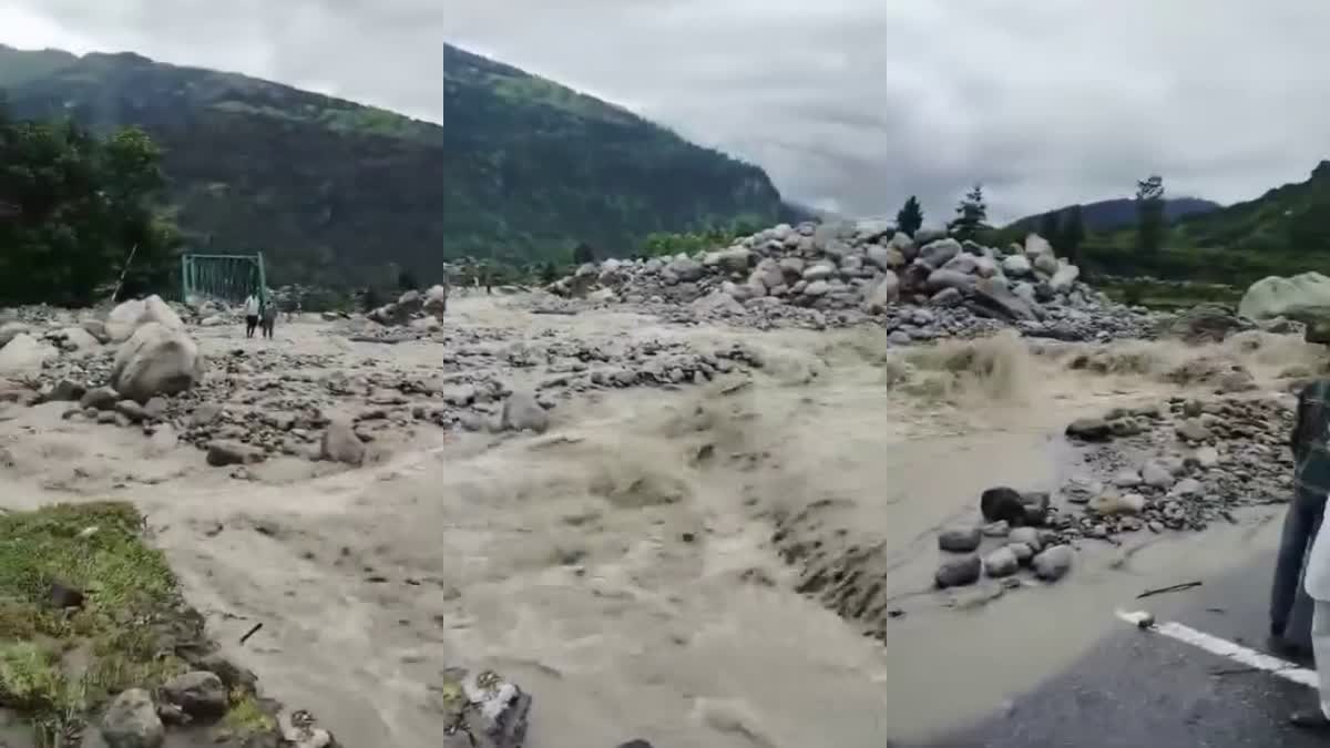 Flood in Palchan Village in Manali