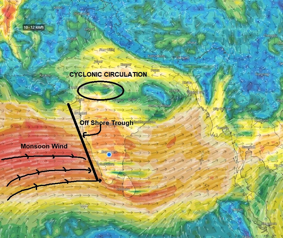 According to the Indian Meteorological Centre(IMD), Thiruvananthapuram, the rains and floods that triggered landslides were due to a cyclonic circulation and that it will bring rains till August 2, 2024.