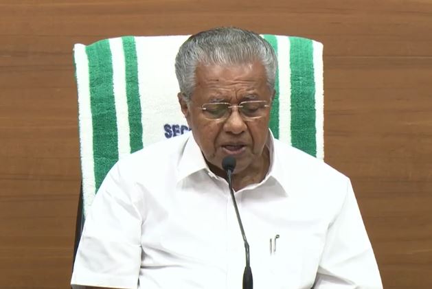 Kerala Chief Minister Pinarayi Vijayan addresses media.