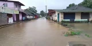 Roads of Bidanur village are flooded