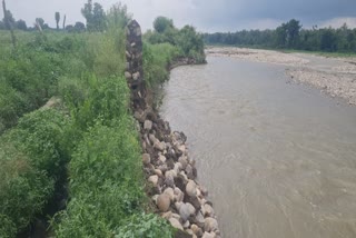 Susuwa river in spate in Dehradun