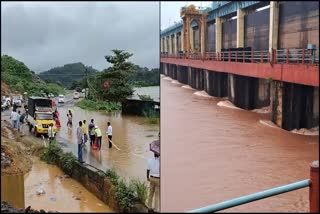 River water has entered the national highway in Panjal and Thumbe dam