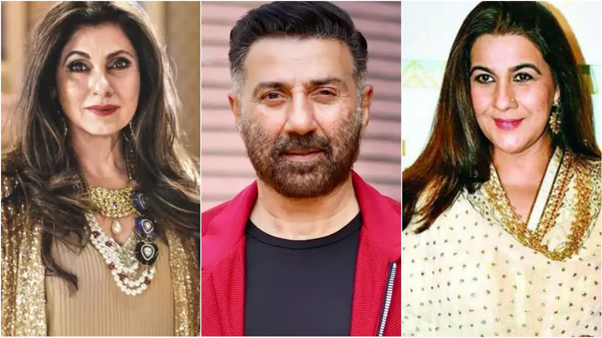 Actors Sunny Deol, Dimple Kapadia, and Amrita Singh were snapped together on Tuesday evening. Several pictures and videos of the actors have left netizens wondering if they are working on a movie together.