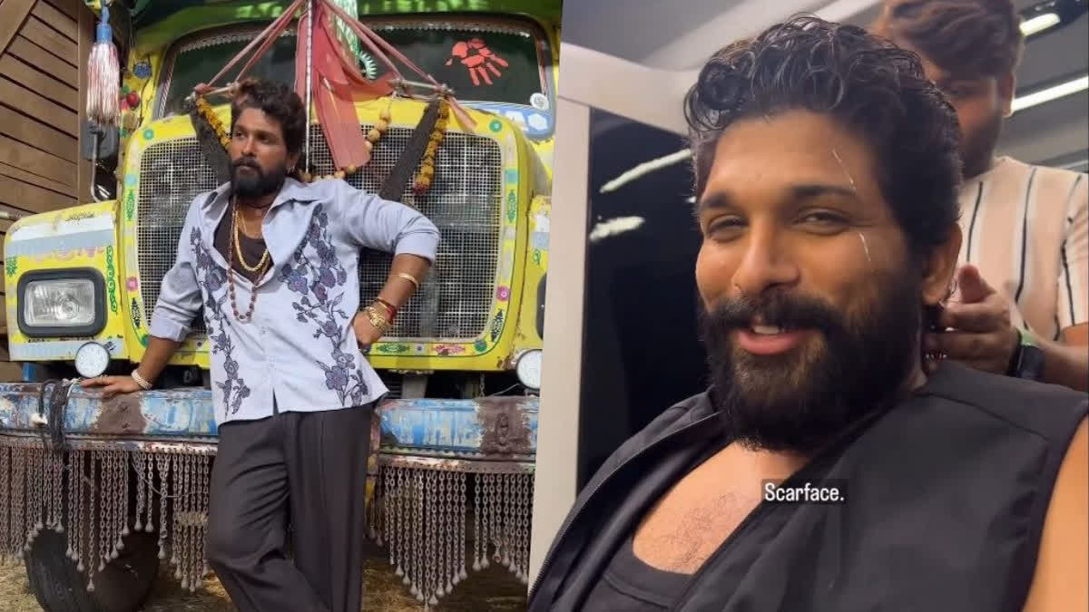 Allu Arjun pushpa 2 making video  Allu Arjun pushpa 2 set visit  Allu Arjun pushpa 2 set in ramoji film city  Allu Arjun on fans  Allu Arjun latest news  Pushpa 2 making  Allu Arjun latest news  Pushpa sequel updates  Pushpa 2  അല്ലുവിന്‍റെ പുഷ്‌പ 2 സ്‌നീക്ക് പീക്ക്  പുഷ്‌പ 2 സ്‌നീക്ക് പീക്ക്  പുഷ്‌പ 2  Allu Arjun shared an exclusive glimpse  അല്ലുവിന്‍റെ ഒരു ദിവസത്തെ പുഷ്‌പ 2 ലോകം