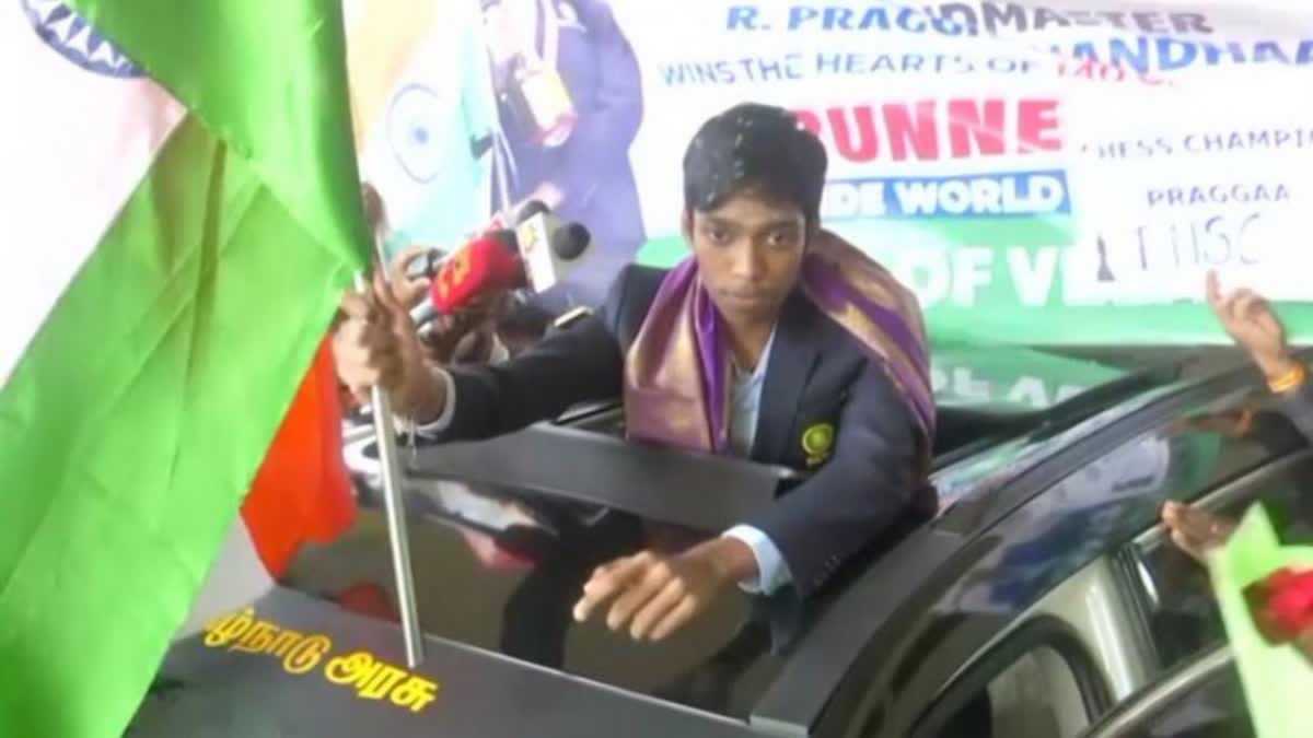 Chess World Cup silver medallist Praggnanandhaa returns to rousing welcome in Chennai