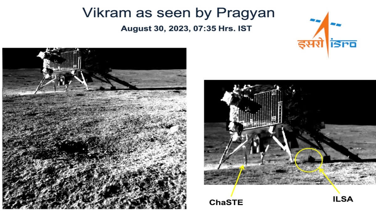 Chandrayaan-3: ISRO shares images of Vikram Lander taken by Pragyan Rover