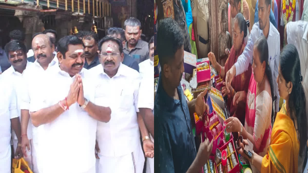 edappadi-palanisamy-kanimozhi-unexpected-meeting-at-meenakshi-temple