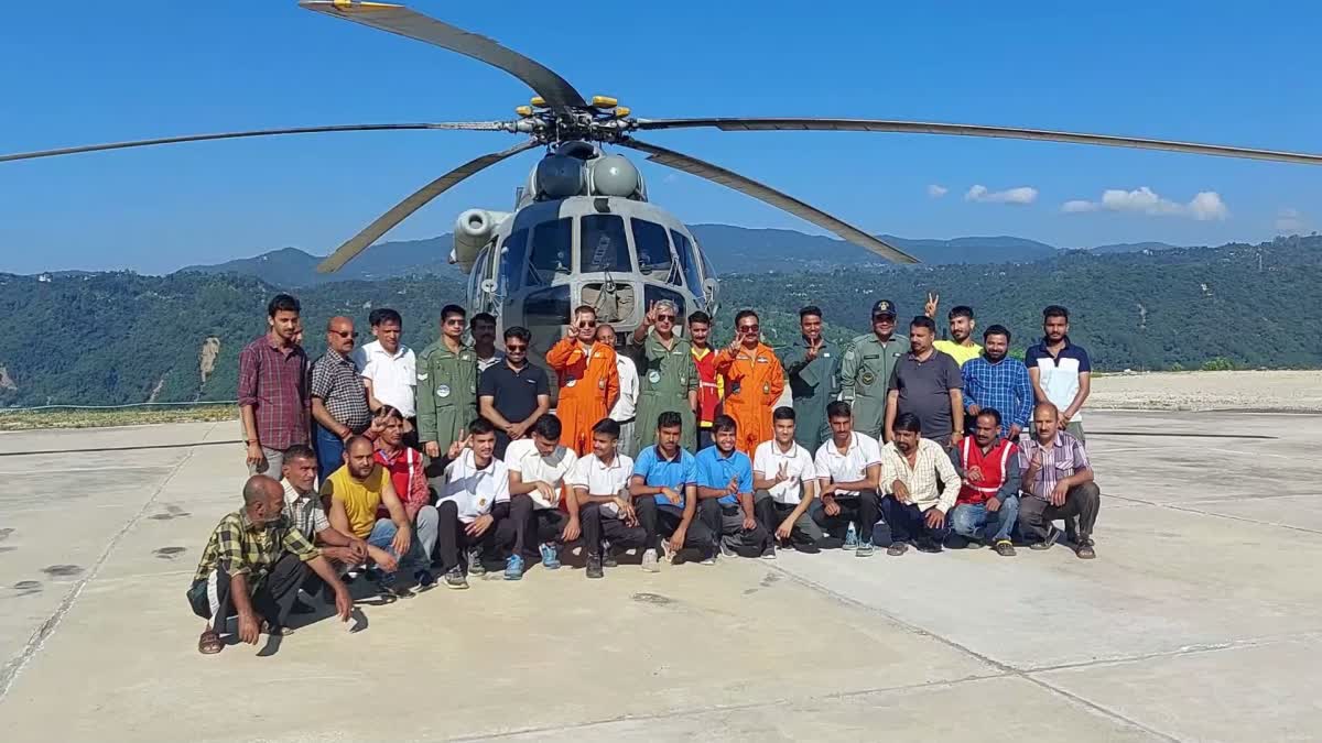 Indian Air Force rescue operation in Mandi