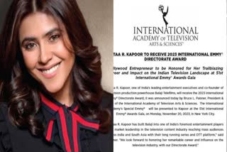 ekta kapoor becomes first indian producer to win international emmy directorate award