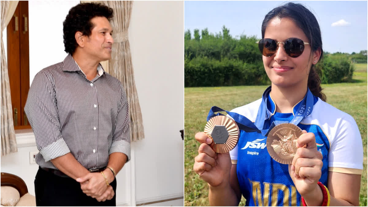 Manu Bhaker meets Sachin Tendulkar