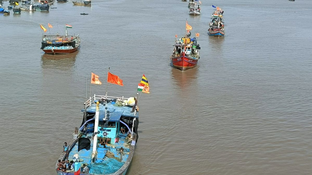 Fishermen Set Black Flag On Boat