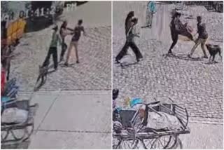 Nashik News mother and daughter beaten road romeo, CCTV video goes viral on social media