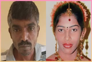 Kiran (L) is arrested  by police for murdering his wife five years ago