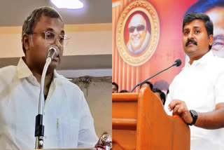 Karti Chidambaram and K N Arun Nehru were engaged in a war of words over Trichy Metro